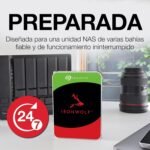 Seagate IronWolf, 4 TB, NAS, Internal Hard Drive, HDD, CMR 3.5" SATA 6GB/s, 5400 RPM, 64 MB Cache for RAID Network-Attached Storage, and 3 Year Rescue Services (ST4000VN006) - Imagen 3