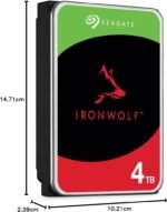 Seagate IronWolf, 4 TB, NAS, Internal Hard Drive, HDD, CMR 3.5" SATA 6GB/s, 5400 RPM, 64 MB Cache for RAID Network-Attached Storage, and 3 Year Rescue Services (ST4000VN006) - Imagen 9