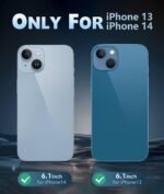 FNTCASE iPhone 13 Case: iPhone 13/14/15/16e Mobile Phone Case Military Magnetic Drop Protection - Rugged and Durable Shockproof Protective Case - 6.1 inch - Imagen 3