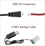 HAWK'S WORK 2 Pcs 3.7V Lipo Battery, 150mAh Rechargeable Lithium Polymer Battery for RC Airplane Helicopter Drone All Models and Toys (PH1.25 Connector) - Imagen 5