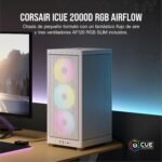 Boitier PC - CORSAIR - iCUE 2000D RGB Airflow - Mini ITX - 3 Fans AF120 RGB SLIM inclus - White - (CC-9011247-WW) - Imagen 3
