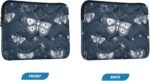 Funda acolchada para laptop, diseño de polilla y mariposa, color azul marino, bolsa protectora ligera para Ultrabooks y cuadernos, grande - Image 3