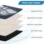 Funda acolchada para laptop, diseño de polilla y mariposa, color azul marino, bolsa protectora ligera para Ultrabooks y cuadernos, grande - Image 5