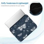 Funda acolchada para laptop, diseño de polilla y mariposa, color azul marino, bolsa protectora ligera para Ultrabooks y cuadernos, grande - Image 6