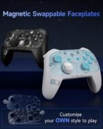 EasySMX Switch 2/Switch Controller with TMR Joystick/HD Vibration/Magnetic Case/Turbo/RGB/Gyroscope/Wake Up/NFC, S10 Wireless Gaming Controller for PC/Android/iOS, Black - Image 4