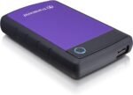 Transcend 2TB StoreJet 25M3P Rugged External Hard Drive 2.5" USB Type-C USB 3.1 Gen 1 Interface, Ultrafast Speeds and One-Touch Backup Button Purple TS2TSJ25H3P - Imagen 4