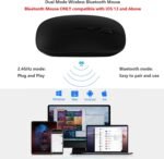 Wireless Bluetooth Mouse for Apple iPad iPhone MacBook Android Samsung Tablet Phone Dual Mode Rechargeable 2.4G Laptop Computer Mice for Windows Laptop PC Mac Desktop USB Receiver - Image 3