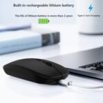 Wireless Bluetooth Mouse for Apple iPad iPhone MacBook Android Samsung Tablet Phone Dual Mode Rechargeable 2.4G Laptop Computer Mice for Windows Laptop PC Mac Desktop USB Receiver - Image 4