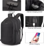 Travel Laptop Backpack Water Resistant Anti-Theft Bag with USB Charging Port and Lock 14/15.6 Inch Computer Business Backpacks for Women Men College School Student Gift,Bookbag Casual Hiking Daypack - Image 3