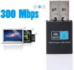 300Mbps WiFi USB Adapter, Wireless LAN Network Card Adapter, USB 2.0 Adapter, Dongle for Computer Computer, Laptop, PC Windows 10 8 7 XP MAC OS (Plug and Play for - Image 3