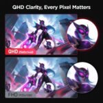 KOORUI G2721E 27" Gaming Monitor, 320Hz, Fast IPS, QHD 1440P, 1ms, Adaptive Sync, Adjustable Lift, VESA Mount, HDMI/DP, Low Blue Light, 99% SRGB - Imagen 5