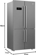 Beko GN1416231ZXN side-by-side refrigerator Freestanding Stainless steel 541 L A+ - Imagen 7