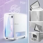 MSI Premium Mid Tower PC Gaming Case, Tempered Glass Side Panel, 4 x 120mm ARGB Fans, Liquid Cooling Support up to 360mm, Cable Management System, MPG - Imagen 4