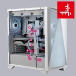 MSI Premium Mid Tower PC Gaming Case, Tempered Glass Side Panel, 4 x 120mm ARGB Fans, Liquid Cooling Support up to 360mm, Cable Management System, MPG - Imagen 5