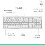 Logitech MK295 - Ratón inalámbrico y Teclado Combinado con tecnología SilentTouch, Almohadilla numpad Completa, Seguimiento óptico avanzado, sin demora, inalámbrico, 90% Menos Ruido, Blanco Roto - Image 6