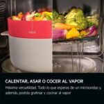 AEG Built-in Microwave Oven TB6GM171DB, 17 L, 800 W with Grill 800 W, LED Display, Touch Control Steam, Electronic Opening, Series 6000 SteamSet, Black Glass - Imagen 3