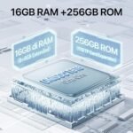 UMIDIGI Smartphone Note 100, Android 14 Mobile Phone, Octa-Core Mobile, 120Hz, 16(8+8) GB + 256GB, 6.8 Inches, 50 MP, Face & Fingerprint Unlock, NFC, 5000 mAh, GPS, Dual SIM. - Image 4