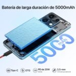 UMIDIGI Smartphone Note 100, Android 14 Mobile Phone, Octa-Core Mobile, 120Hz, 16(8+8) GB + 256GB, 6.8 Inches, 50 MP, Face & Fingerprint Unlock, NFC, 5000 mAh, GPS, Dual SIM. - Image 6