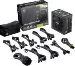 MSI mag A1000GL PCIE5 1000W 80 Plus Gold Modular Power Supply - Black | 306-7ZP9B18-CE0 - Image 4