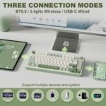 YUNZII B75 PRO Wireless Mechanical Keyboard, 75% Gasket Mount Gaming Keyboard, Custom Hot Swap Keyboard with Knob, RGB Pre-Lubed Switches, Bluetooth - Imagen 4