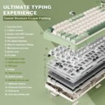 YUNZII B75 PRO Wireless Mechanical Keyboard, 75% Gasket Mount Gaming Keyboard, Custom Hot Swap Keyboard with Knob, RGB Pre-Lubed Switches, Bluetooth - Imagen 5