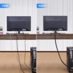 AGPTEK 13mm-6.1m Cable Organizer, Auto Cable Sleeve, Collect Cables Close, Flexible Trimmable Woven Cable Liner, Suitable for Desk, TV, Floor, Black - Imagen 6