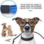 AGPTEK 13mm-6.1m Cable Organizer, Auto Cable Sleeve, Collect Cables Close, Flexible Trimmable Woven Cable Liner, Suitable for Desk, TV, Floor, Black - Imagen 7