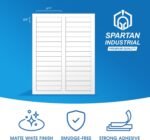 Spartan Industrial Laser and Inkjet Printable Labels, 3 7/16" x 2/3", 30 Sheets, 900 Labels Total for File Folders, Organization, School Supplies, Mail - Image 3