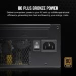 CORSAIR CX750 80 Plus Bronze Low Noise Non-Modular ATX Power Supply 750W - NA - Black - Image 5
