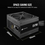 CORSAIR CX750 80 Plus Bronze Low Noise Non-Modular ATX Power Supply 750W - NA - Black - Image 6