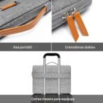 MOSISO 360 Laptop Sleeve 13.3 Inch, 13 to 13.3 Inch Laptop Bag Compatible with MacBook Air/Pro 13/Pro 14, HP Acer, Open Side Bag with 4 Zipper Pockets&Handle, Grey - Imagen 4