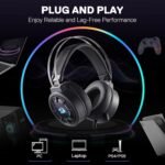 Redragon H314 RGB Gaming Headset, Wired Computer Headset with 40mm Drivers, USB Connection, Lightweight Design and Soft PU Leather Earpads for Maximum - Image 6