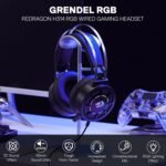 Redragon H314 RGB Gaming Headset, Wired Computer Headset with 40mm Drivers, USB Connection, Lightweight Design and Soft PU Leather Earpads for Maximum - Image 7