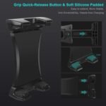 Car Dashboard and Tablet Mount, 360° Rotation Window Mount for iPad Pro 12.9/11/10.5/9.7/Air/Mini, Samsung Galaxy Tab, Tablets and Phone 4.7-12.9 inch, Suction Cup - Imagen 4