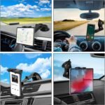 Car Dashboard and Tablet Mount, 360° Rotation Window Mount for iPad Pro 12.9/11/10.5/9.7/Air/Mini, Samsung Galaxy Tab, Tablets and Phone 4.7-12.9 inch, Suction Cup - Imagen 8