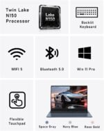 2026 Laptop 16 Inch 16GB RAM 1TB SSD Expansion 1TB Laptop 4 Cores Celeron N150 up to 3.6GHz Win 11 Laptop FHD 1920×1200 USB3.0 BT5.0 WiFi5 HDMI Backlit Keyboard-Blue - Image 3