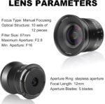 7Artisans 12mm F2.8 Mark Ⅱ Ultra Wide Angle APS-C Manual Focus Prime Lens Compatible with Canon R Mount Mirrorless EOS R/EOS R3/EOS RP/EOS R5/EOS R6 Cameras - Image 4