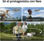 DJI Pack Neo Fly More, Mini Drone with 4K UHD Camera for Adults, 135g Drone That Flies Following You, Take Off from Hand, Target Tracking, QuickShots, Stabilized Video, with RC-N3 and 3 Batteries - Imagen 5