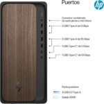 HP OmniDesk AI Desktop Computer (Intel Core Ultra 7 265, 32GB DDR5 RAM, 1TB SSD, Intel Graphics, Windows 11 Home) - Wood - Image 4