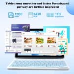 Android 13 Tablet with Keyboard, 2024 10 inch 2-in-1 Tablets, 1.8GHz Quad-Core Processor, 8GB RAM+64GB ROM + 512GB Expansion Tablet, Case/Mouse/Pencil - Image 4