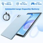 Android 13 Tablet with Keyboard, 2024 10 inch 2-in-1 Tablets, 1.8GHz Quad-Core Processor, 8GB RAM+64GB ROM + 512GB Expansion Tablet, Case/Mouse/Pencil - Image 8