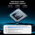 ACEMAGIC 15.6 Inch Laptop Processor Ryzen 3 4300U (Exceed N95/N150/3500U/3200U) up to 3.7 GHz 16 GB DDR4 RAM 512 GB SSD Expansion 2 TB, Laptop USB, BT5, WiFi, HDMI, Laptop Office - Imagen 3