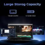 ACEMAGIC 15.6 Inch Laptop Processor Ryzen 3 4300U (Exceed N95/N150/3500U/3200U) up to 3.7 GHz 16 GB DDR4 RAM 512 GB SSD Expansion 2 TB, Laptop USB, BT5, WiFi, HDMI, Laptop Office - Imagen 5