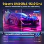 Cable HDMI 8K 2.1, disponible de 1.5 pies, 3.3 pies, 6.6 pies, 10 pies, 16 pies, 20 pies de longitudes para selección, cable HDMI trenzado de ultra alta velocidad de 48 Gbps, 8K a 60 Hz/4K - Image 5