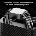 be quiet! Pure Rock 3 Black Air Cooler, Very High Cooling Capacity, 4 High Performance Heat Pipes, HDT Technology, Pure Wings 3 120mm PWM, Stylish Design in Black - Imagen 4