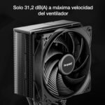 be quiet! Pure Rock 3 Black Air Cooler, Very High Cooling Capacity, 4 High Performance Heat Pipes, HDT Technology, Pure Wings 3 120mm PWM, Stylish Design in Black - Imagen 6
