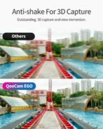 KanDao QooCam EGO 3D Camera – 24MP Photos 4K 60FPS Video Viewer Built-in 3D Stereoscopic Camera, Compatible with VR Headphones/AR Glasses/Projectors, White Charging Set - Imagen 5