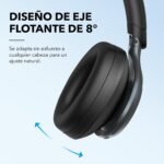 Soundcore Anker Space One Headphones Adaptive Active Noise Cancellation, Bluetooth Wireless Headphones Human Voice Reduction 2X Stronger, 40H ANC, App Control, LDAC Hi-Res Wireless Audio - Imagen 4