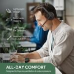 Yealink UH34 USB Headphones with Microphone, Wired Stereo Headset with Noise Cancelling Mic, Professional VoIP Working Headphones, Phone, PC, Computer, Center - Imagen 3