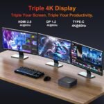 AWOW AMD Ryzen Embedded R2514 Mini PC (4 Cores, up to 3.7GHz), 16GB DDR4, 512GB PCIe 3.0 SSD, Radeon Graphics, 4K Display, 1000Mbps LAN, WiFi 5 - Imagen 6